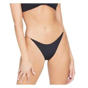 LSpace By Monica Wise Bitsy Cut Vandamme Black Bikini Bottom Women's Size XL NWT